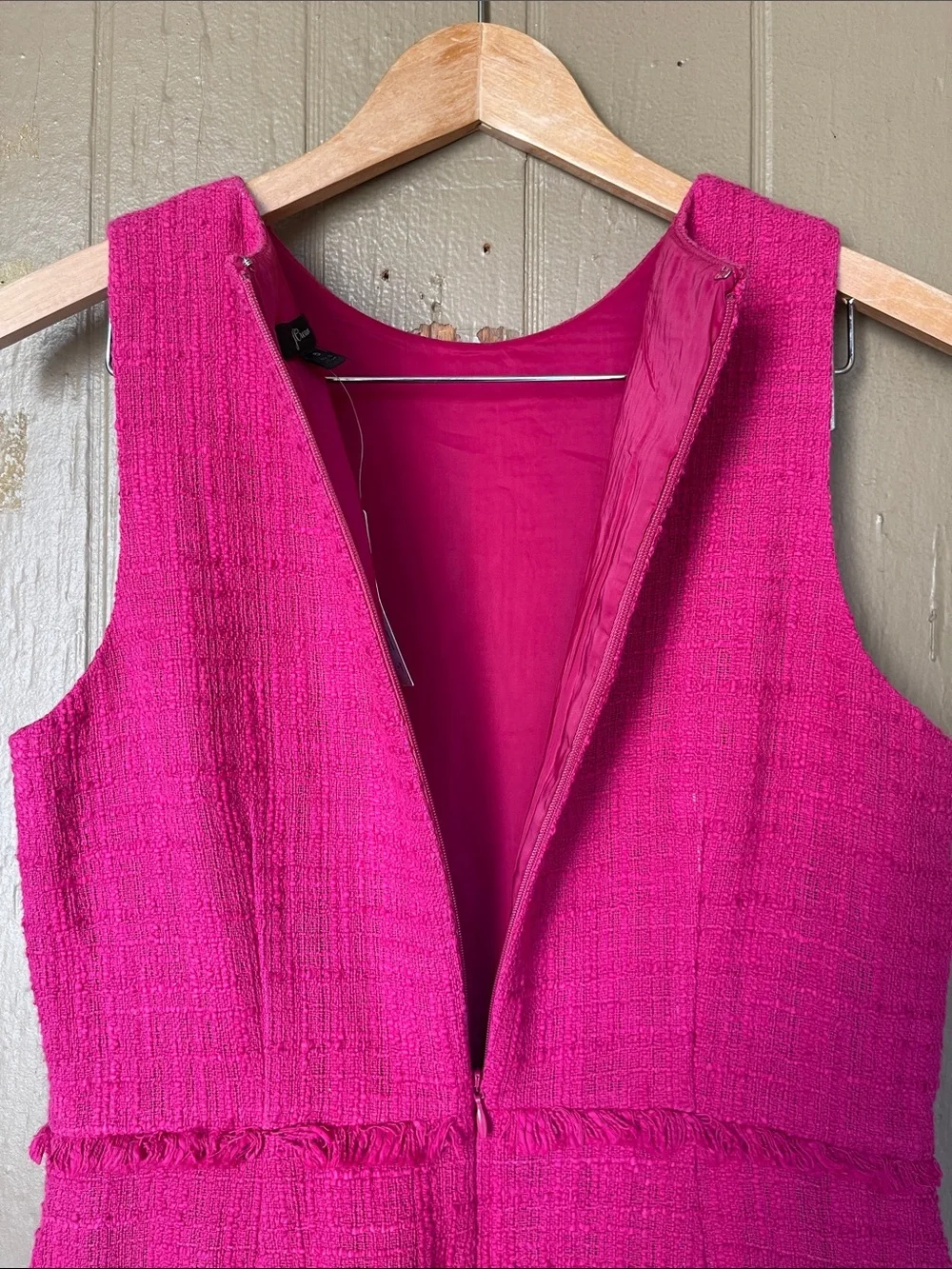 J.Crew Tweed Sheat Dress in Pink Size 6